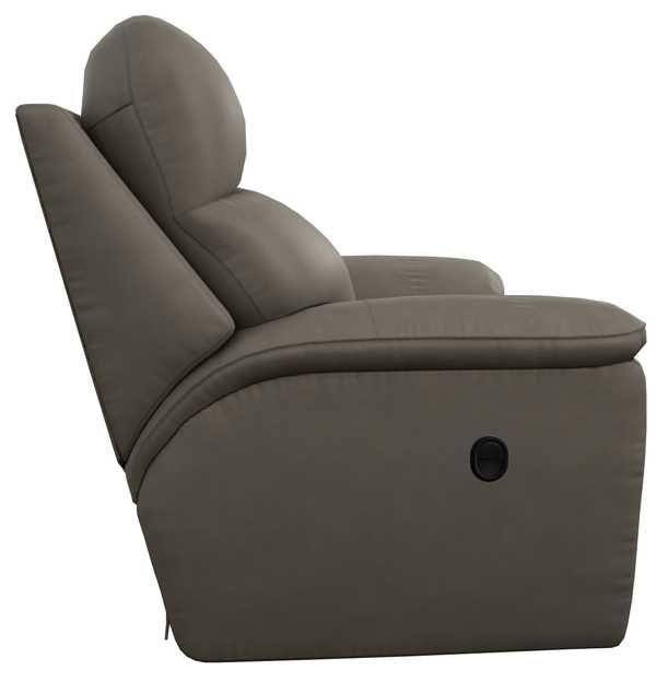 La-Z-Boy® Roman Grey Leather Manual Reclining Chair and a Half-2