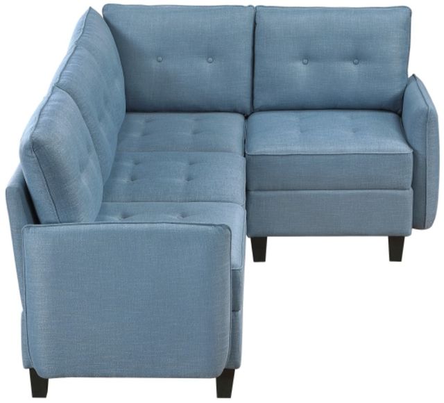 Homelegance® Garren 4-Piece Blue L-Shape Sectional with Storage-3