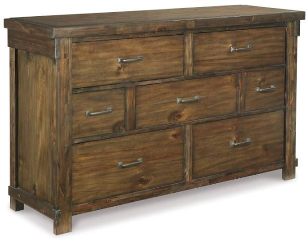 Signature Design by Ashley® Lakeleigh 5-Piece Brown California King Panel Bed Set-2