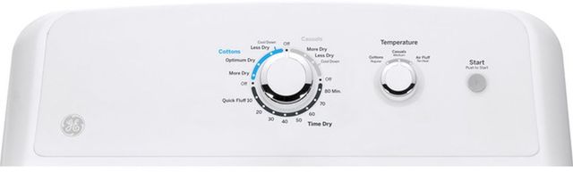 GE® 6.2 Cu. Ft. White Front Load Gas Dryer-3