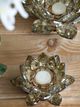 A & B Home Gold Lotus Candle Holders-2