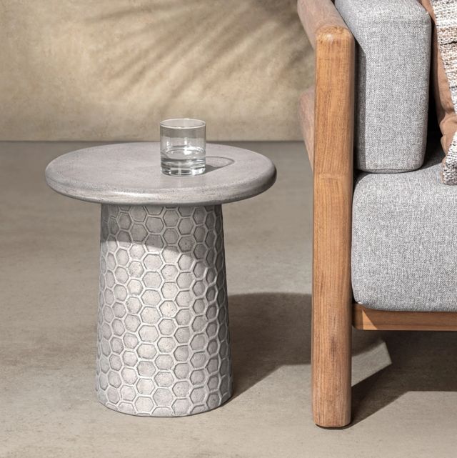 Classic Home Delaine Light Gray Concrete Outdoor Table-1