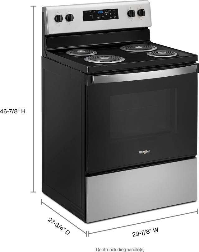 Whirlpool® 30" Stainless Steel Freestanding Electric Range-1