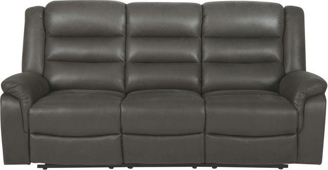 Signature Design by Ashley® Welota Gray Reclining Sofa with Drop Down Table-1