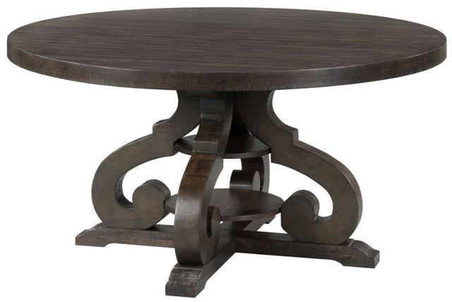 Elements International Stone 5-Piece Cream/Smokey Walnut Dining Set-1