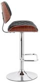 Armen Living Leland Black/Chrome Adjustable Bar Stool-1