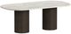 Elements International Sylvie 5-Piece Dark Brown/White Oval Dining Set-2