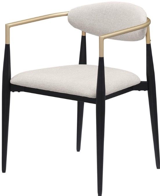 Coaster® Alexis Beige/Black Dining Arm Chair-2