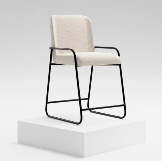 International Furniture Direct Seating Beige/Black Bar Stool-1