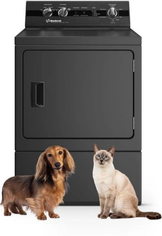 Huebsch® 7 Cu. Ft. Matte Black Electric Dryer with Extended Tumble-3