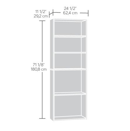 Sauder® Beginnings® Cinnamon Cherry 5-Shelf Bookcase-2