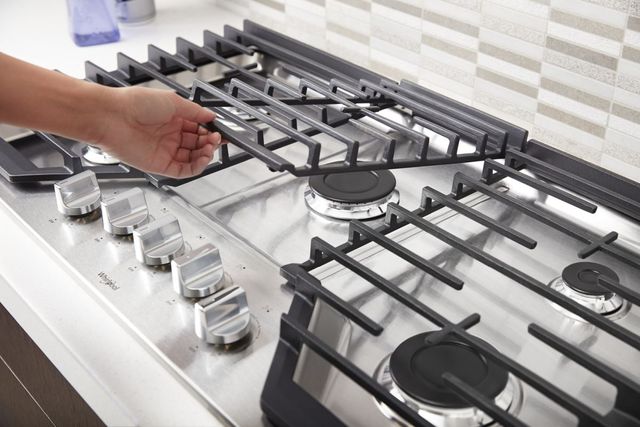 Whirlpool® 36" Stainless Steel Gas Cooktop-2