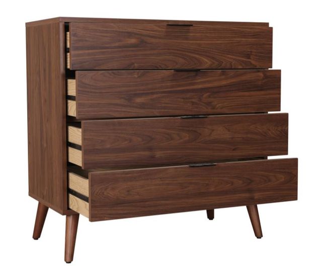 Mazin Furniture Fletcher Walnut 4-Drawers Chest-2