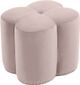 Meridian Furniture Clover Pink Velvet Ottoman-0
