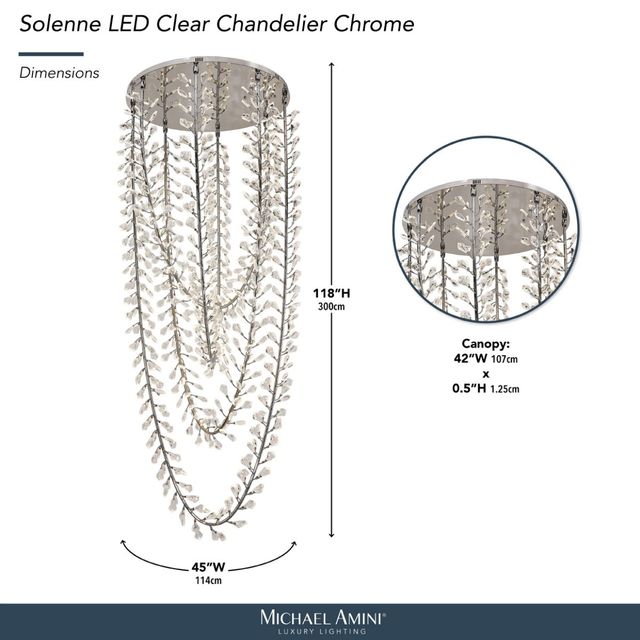 Michael Amini® Solenne Chrome Chandelier-2