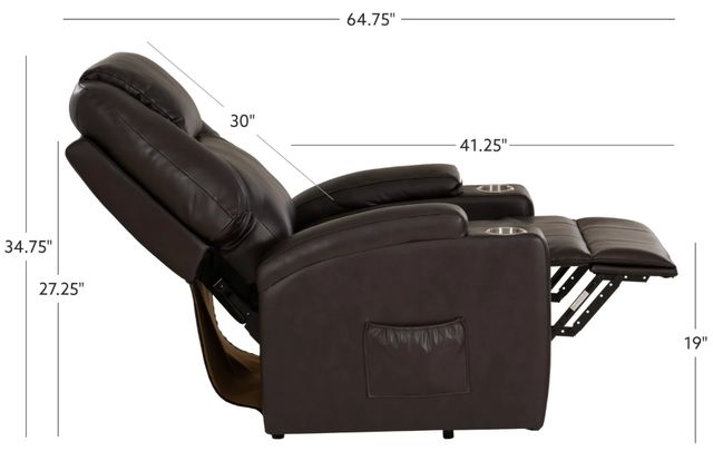 Powell® Phoenix Chocolate Power Lift Recliner-3