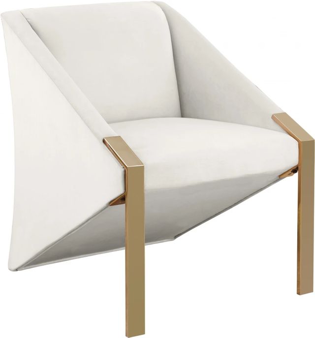 Meridian Furniture Rivet Cream Velvet Chair-0