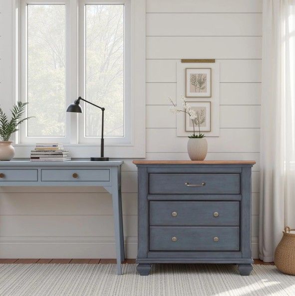 Legends Home Americana Blue/Whiskey File Drawer-1