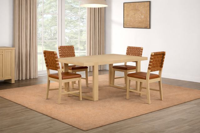 Steve Silver Co. Reid 5-Piece Brown/Sand Dining Table Set-1