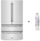 ZLINE 36" 22.5 Cu. Ft. Fingerprint Resistant Stainless Steel Counter Depth French Door Refrigerator with Ice Maker and Water Filter-1