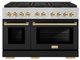 ZLINE Autograph Edition Paramount 48" 6.7 Cu. Ft. Satin Stainless Steel Dual Fuel Range with 8 Burner DuoPro™ Cooktop and Dual Ovens with Black Matte Doors and Polished Gold Accents-0