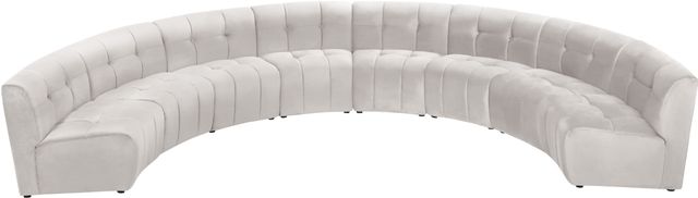 Meridian Furniture Limitless 8-Piece Cream Velvet Modular Sectional-1