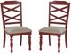 Powell® Trimble 2-Piece Beige/Red Dining Side Chair Set-0