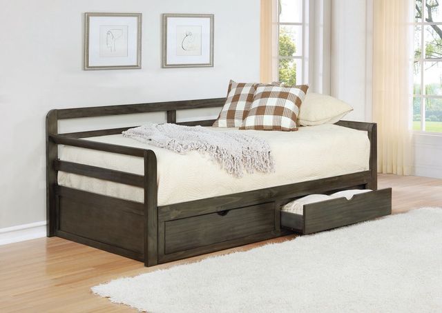 Coaster® Sorrento Grey Twin XL Daybed With Trundle-1