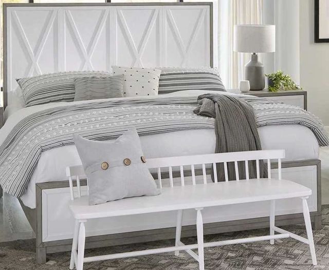 Liberty Furniture Palmetto Heights White King Panel Bed-0