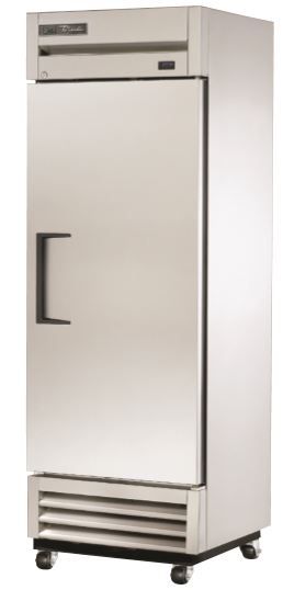 True® Commerical T-Series 27" 19 Cu. Ft. Stainless Steel Reach-In Solid Swing Door Refrigerator with Hydrocarbon Refrigerant-0