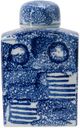 A & B Home Blue/White Jar-1