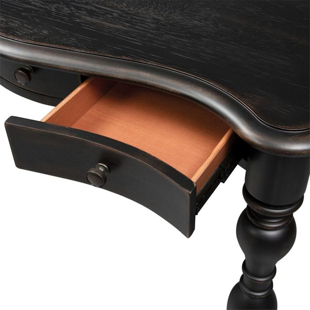 Liberty Furniture Chesapeake 3-Piece Wire Brushed Antique Black Desk and Hutch Set-3