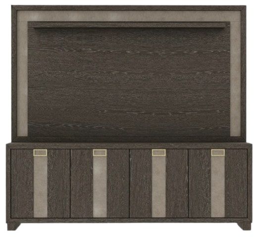 Parker House® Ascent Dark Chocolate TV Console with Hutch and Back Panel-2