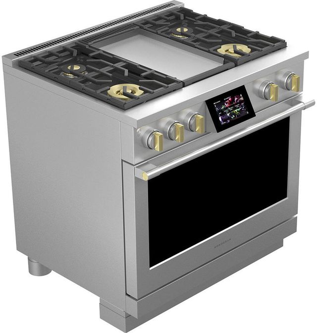 Monogram® Statement Collection 36" Stainless Steel Pro Style Dual Fuel Range-3