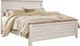 Signature Design by Ashley® Willowton 3-Piece Whitewash Queen Panel Bed Set-1