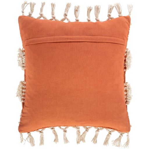 Surya Helena Burnt Orange 22"x22" Toss Pillow with Polyester Insert-3