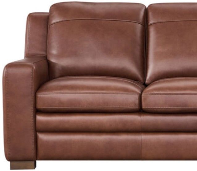 Leather Italia™ Georgetowne Finnley Brown Auburn Sofa-1
