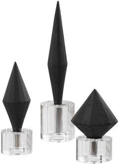 Uttermost® Alize 3-Piece Black Sculptures