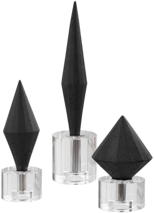 Uttermost® Alize 3-Piece Black Sculptures Set-0