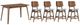 New Classic® Home Furnishings Oscar 5-Piece Gray/Walnut Counter Table Set-0