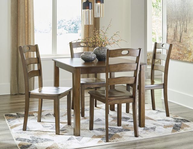 Signature Design by Ashley® Hazelteen 5-Piece Medium Brown Dining Table Set-2