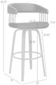 Armen Living Topanga Black Swivel Bar Stool-4