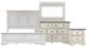 Liberty Furniture Abbey Park 4-Piece Antique White/Weathered Brown King Panel Bedroom Set-0