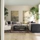 Caracole® Fusion Modern Fusion Oatmeal/Simply Black Ottoman-3
