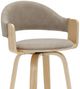 Armen Living Daxton 4-Piece Oak/Vintage Taupe Barstool Set-5