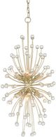 Currey & Company Chrysalis Clear/Contemporary Silver Leaf Chandelier-0