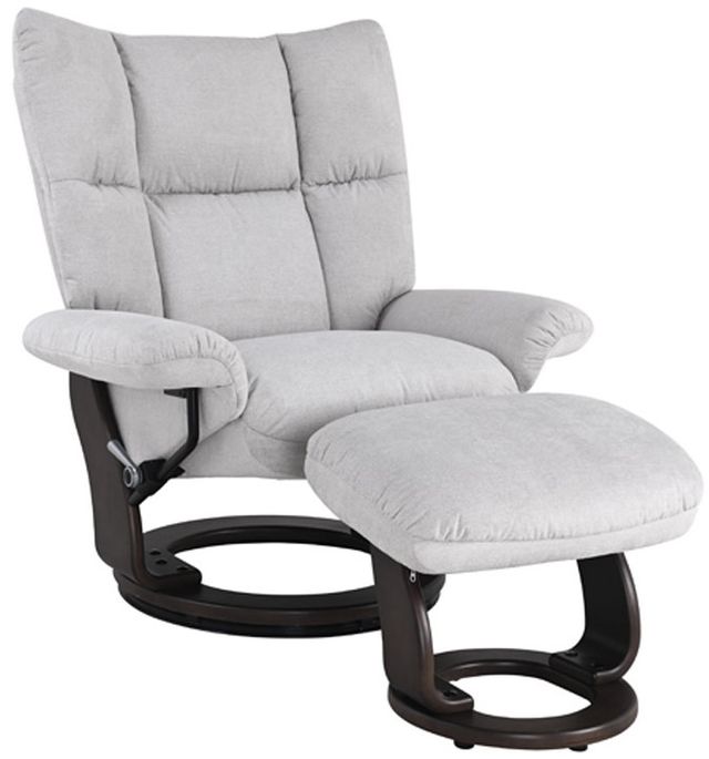 BenchMaster Solace Dove Culp/Slate Manual Recliner and Ottoman Set-0