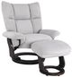 BenchMaster Solace Dove Culp/Slate Manual Recliner and Ottoman Set-0