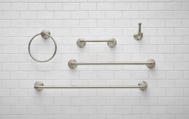 American Standard Delancey® Brushed Nickel 18" Towel Bar-2