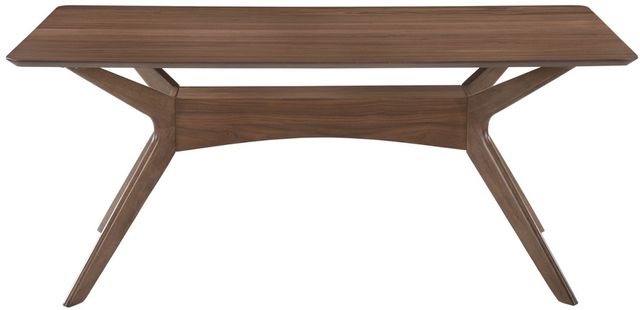 Elements International Razor Walnut Standard Height Rectangle Dining Table-0